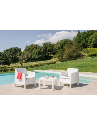 SET RATTAN MATILDE TAVOLO E POLTRONE