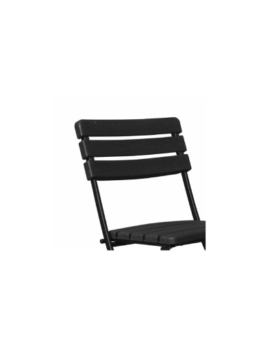 SEDIA PIEGHEVOLE IN HDPE - ACCIAIO NERO