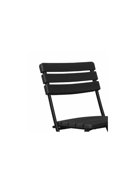 SEDIA PIEGHEVOLE IN HDPE - ACCIAIO NERO