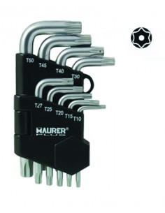 SERIE CHIAVI MASCHIO TORX CON FORO - 9 PEZZI