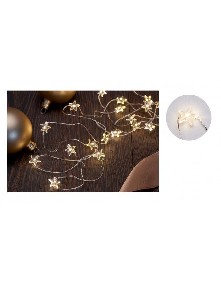 LUCI NATALE MICRO 20 LED DECORAZIONE STELLA