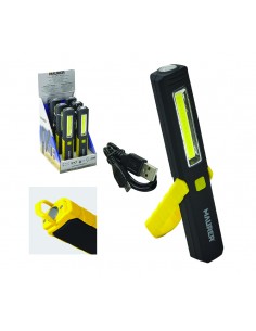 TORCIA MAGNETICA A LED RICARICA USB BOX 6PZ