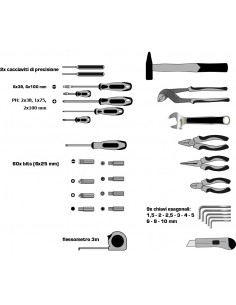 CASSETTA CHIAVI A BUSSOLA E BITS 2