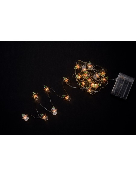 LUCI NATALE MICRO 20 LED A BATTERIA PUPAZZO