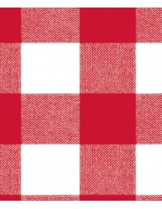 TOVAGLIATO PVC FELPATO MOD. QUADRI ROSSI 2