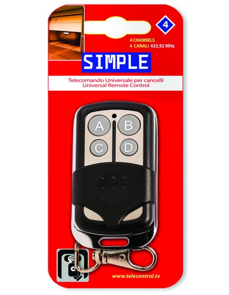 RADIOCOMANDO UNIVERSALE AUTOAPPRENDENTE "SIMPLE 4"