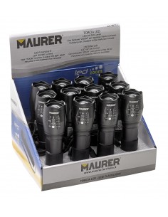 ESPOSITORE TORCIA ALLUMINIO LED CON ZOOM