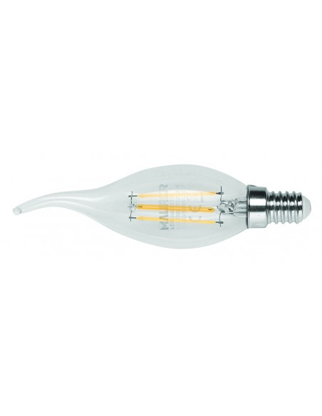 LAMPADA LED CON FILAMENTO COLPO DI VENTO TRASPARENTE