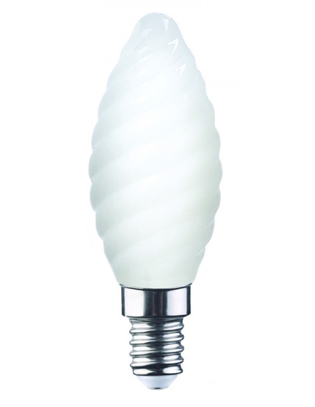 LAMPADA LED CON FILAMENTO TORTIGLIONE MILKY