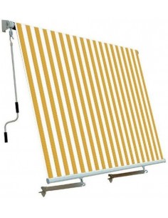 TENDA DA SOLE CON SISTEMA A CADUTA BIANCO/GIALLO 2