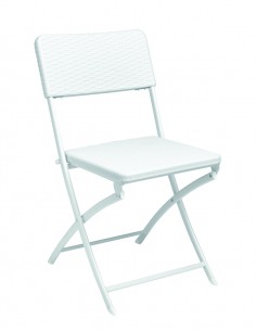 SEDIA PIEGHEVOLE IN HDPE - ACCIAIO BIANCO 2