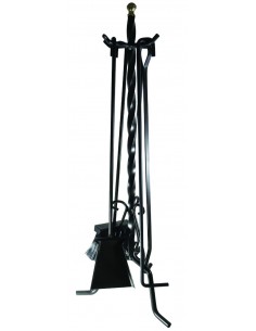 SET 5 ACCESSORI CAMINO IN ACCIAIO - MOD. ORVINO 2