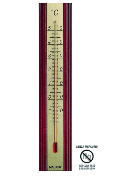 TERMOMETRO SU LEGNO DI NOCE PER INTERNI