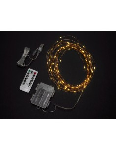 LUCI DI NATALE DECORATIVE 100 MICRO LED A BATTERIA IP44 2