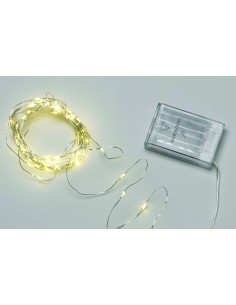 LUCI DI NATALE DECORATIVE 60 MICRO LED A BATTERIA 2