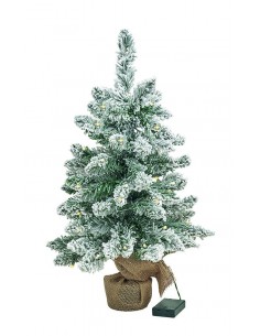 ALBERO DI NATALE PICCOLO INNEVATO CON LUCI