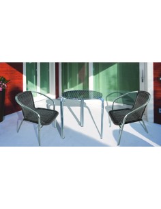 SEDIA ALLUMINIO CON BRACCIOLI IN POLYRATTAN 2