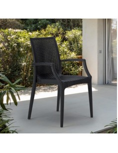 POLTRONA/SEDIA IN RESINA RATTAN BISTROT 2