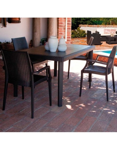 POLTRONA/SEDIA IN RESINA RATTAN BISTROT