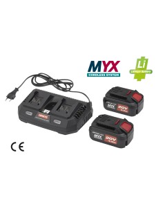 BATTERIE AL LITIO CON CARICABATTERIE CKT 2044 DUAL MYX