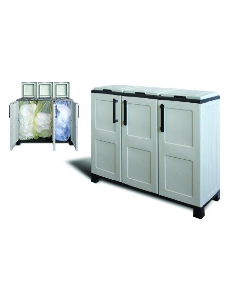 ARMADIO PVC RACCOLTA DIFFERENZIATA 3 SCOMPARTI