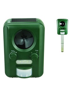 REPELLENTE AD ULTRASUONI PER ANIMALI CON PANNELLO SOLARE