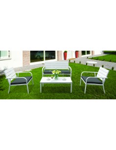 SET DA GIARDINO IN ACCIAIO MOD. MURANO