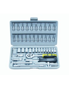 CASSETTA CHIAVI A BUSSOLA E BITS - 46 PEZZI