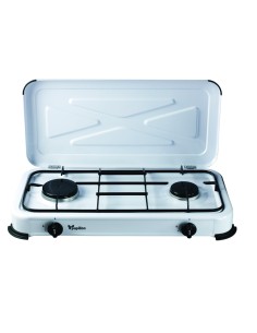 FORNELLO A GAS 2 FUOCHI CON COPERCHIO