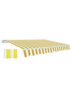 TENDA DA SOLE ESTENSIBILE BIANCO/GIALLO MT 2.95x2