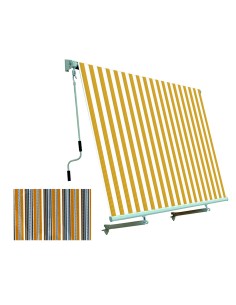 TENDA DA SOLE CON SISTEMA A CADUTA ARANCIONE/GRIGIO