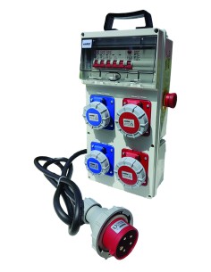 QUADRO DI DISTRIBUZIONE DA CANTIERE CON PULSANTE D'EMERGENZA