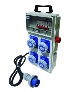 QUADRO DI DISTRIBUZIONE DA CANTIERE CON PULSANTE D'EMERGENZA