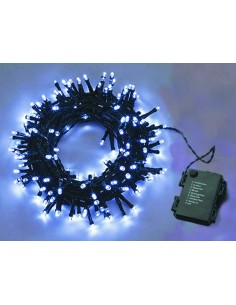 LUCI NATALE 100 LED A BATTERIA BIANCO FREDDO IP44