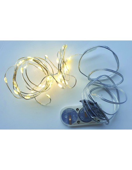 LUCI DI NATALE DECORATIVE 40 MICRO LED A BATTERIA
