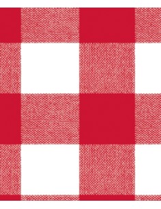 TOVAGLIATO PVC FELPATO MOD. QUADRI ROSSI