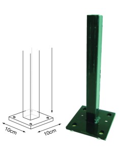 SUPPORTO CON PIASTRA PER PALO TONDO BORDER