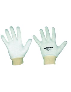 SOTTOGUANTO CON POLSINO COTONE BIANCO - CONF.12PAIA