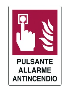 CARTELLO SEGNALETICO "PULSANTE ALLARME ANTINCENDIO"