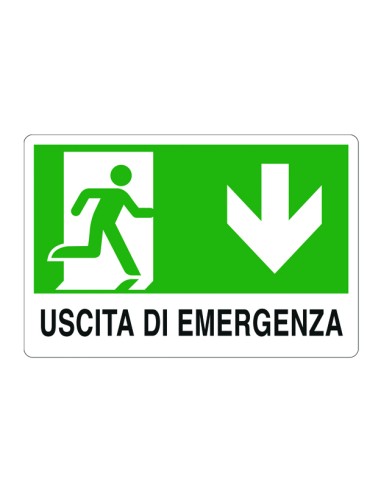 CARTELLO SEGNALETICO "USCITA DI EMERGENZA"