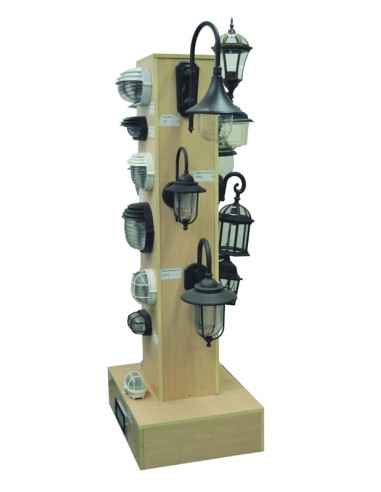 ESPOSITORE IN LEGNO PER LAMPADE E PLAFONIERE