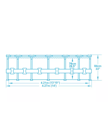 PISCINA TONDA BESTWAY 56595 - CM. 427XH. 84