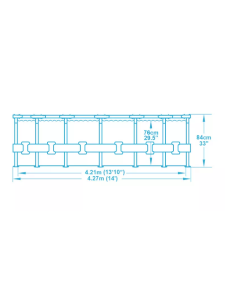 PISCINA TONDA BESTWAY 56595 - CM. 427XH. 84
