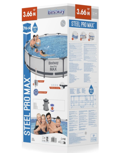 PISCINA TONDA BESTWAY 56416 - CM. 366XH. 76
