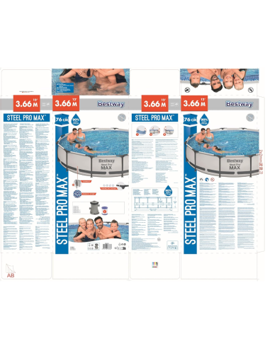 PISCINA TONDA BESTWAY 56416 - CM. 366XH. 76