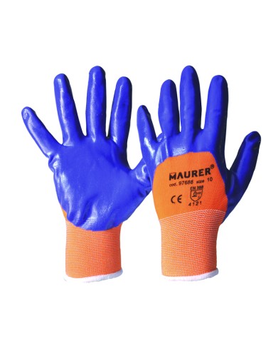 GUANTI NITRILE GLOVEX VIOLA-ARANCIO - CONF.12PAIA