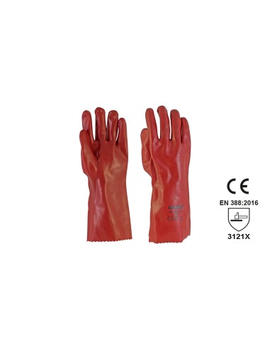 GUANTI PVC ROSSO - CONF.12PAIA